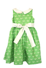 Load image into Gallery viewer, Green Bow Dress With Collar
