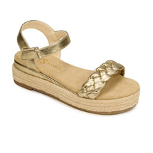 Load image into Gallery viewer, Miss April Wedge Sandal - Gold
