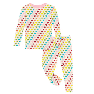 Rainbow Hearts Long Sleeve Pajama Set