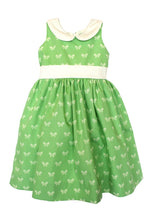 Load image into Gallery viewer, Green Bow Dress With Collar
