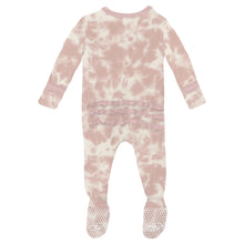Load image into Gallery viewer, Rose Tie Dye Muffin Ruffle Footie With Zipper

