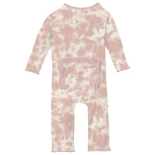 Load image into Gallery viewer, Rose Tie Dye Muffin Ruffle Coverall with Zipper
