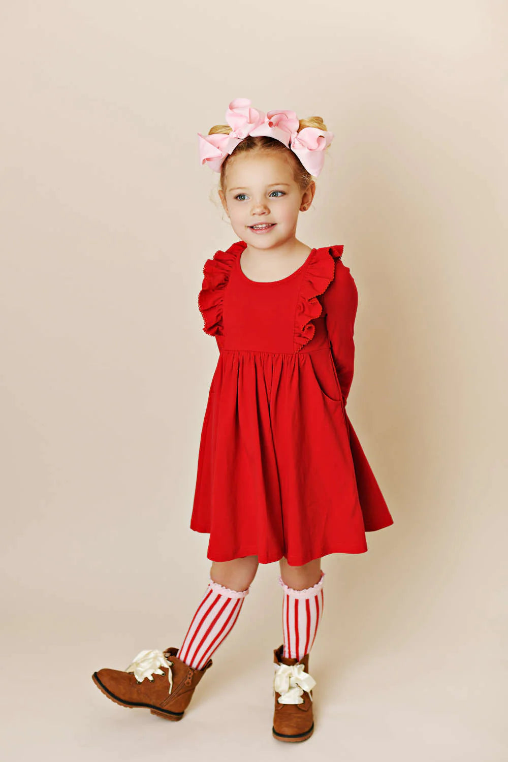 Red Picot Bella Pocket Dress