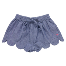 Load image into Gallery viewer, Chambray Scallop Shorts
