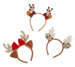 Glitter Antlers Headband  - Assorted