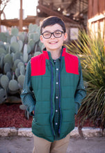 Load image into Gallery viewer, Green And Red Tattersall Vest
