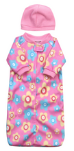 Load image into Gallery viewer, 15" Doll Light Pink Fleece Sleeper Sack And Hat
