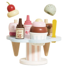 Load image into Gallery viewer, Wooden Ice Cream Stand And Toppings
