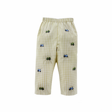 Load image into Gallery viewer, Tractor Appliqued Ian Polo With Khaki Check Leo Pant
