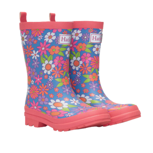 Retro Floral Matte Rain Boots