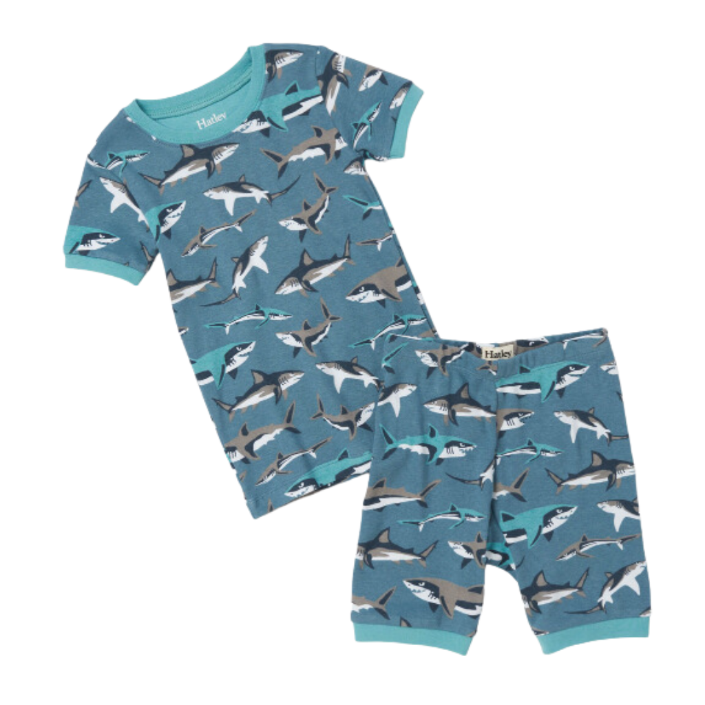 Sneak Around Sharks Short Pajama Set