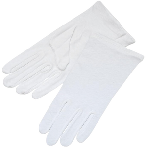 White Cotton Girls Cotillion Gloves