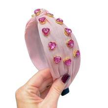 Load image into Gallery viewer, All Over Hearts Top Knot Headband
