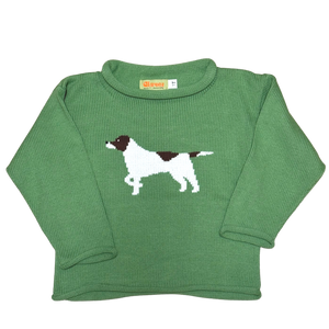 Green Roll Neck Sweater With Pointer