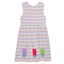 Load image into Gallery viewer, Stripe Knit Dress With Popsicles
