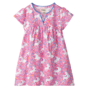 Unicorn Garden Pocket Puff Dress