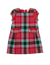Load image into Gallery viewer, Betts Bow Dress - Wilson Pier Plaid
