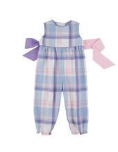 Load image into Gallery viewer, Sleeveless Rebecca Romper - Peach Blossom Plaid
