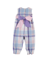 Load image into Gallery viewer, Sleeveless Rebecca Romper - Peach Blossom Plaid
