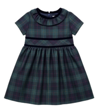 Load image into Gallery viewer, Plaid Dress with Neck Ruffle
