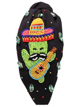 Load image into Gallery viewer, Cactus Fiesta Headband - Black

