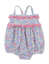 Load image into Gallery viewer, St. Bart's Bubble Swimsuit - Briar Patch Petals With Hamptons Hot Pink
