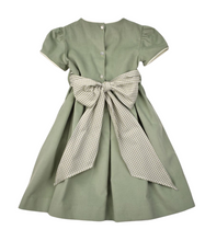Load image into Gallery viewer, Sage Corduroy Waistline Dress
