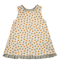 Load image into Gallery viewer, Sage Check Reversible Jumper With Turkeys And Pumpkin
