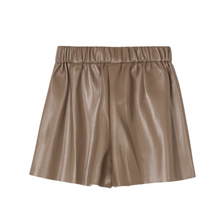 Load image into Gallery viewer, Tan Faux Leather Shorts
