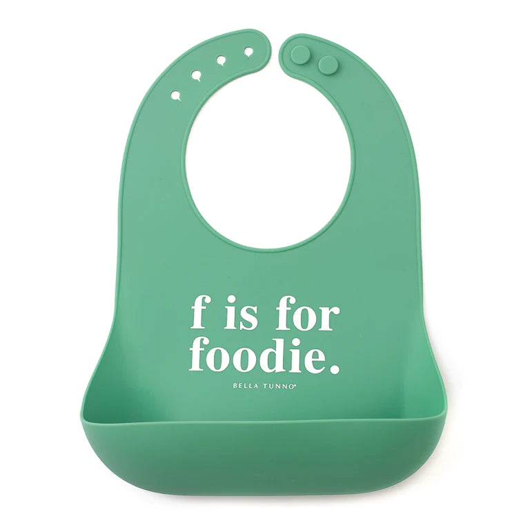 F For Foodie Wonder Bib