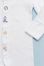 Load image into Gallery viewer, Giddy Up Sleeper - White With Blue
