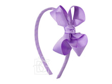 Load image into Gallery viewer, 1/4" Ribbon Covered Headband with 3.5" Medium Grosgrain Bow
