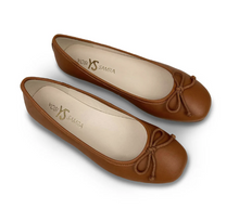 Load image into Gallery viewer, Tan Miss Sadie Ballet Flat
