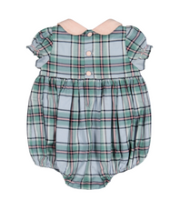 Load image into Gallery viewer, Sherazade Short Sleeve Bubble - Green/Pink Tartan
