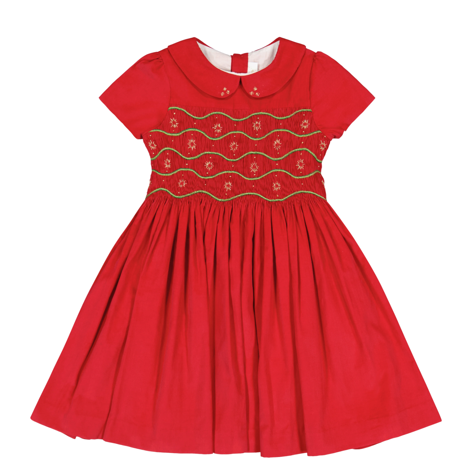 Stella Red Corduroy Short Sleeve Smocked Dress – Belles & Beaux®