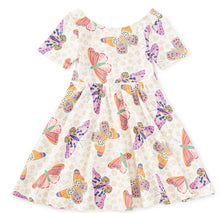 Load image into Gallery viewer, Jaguar Spot Butterflies Twist Back Ballet Dress
