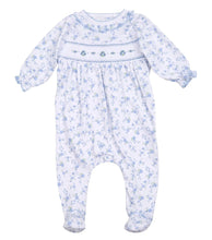 Load image into Gallery viewer, Skylar's Classics Smocked Footie - Sky Blue

