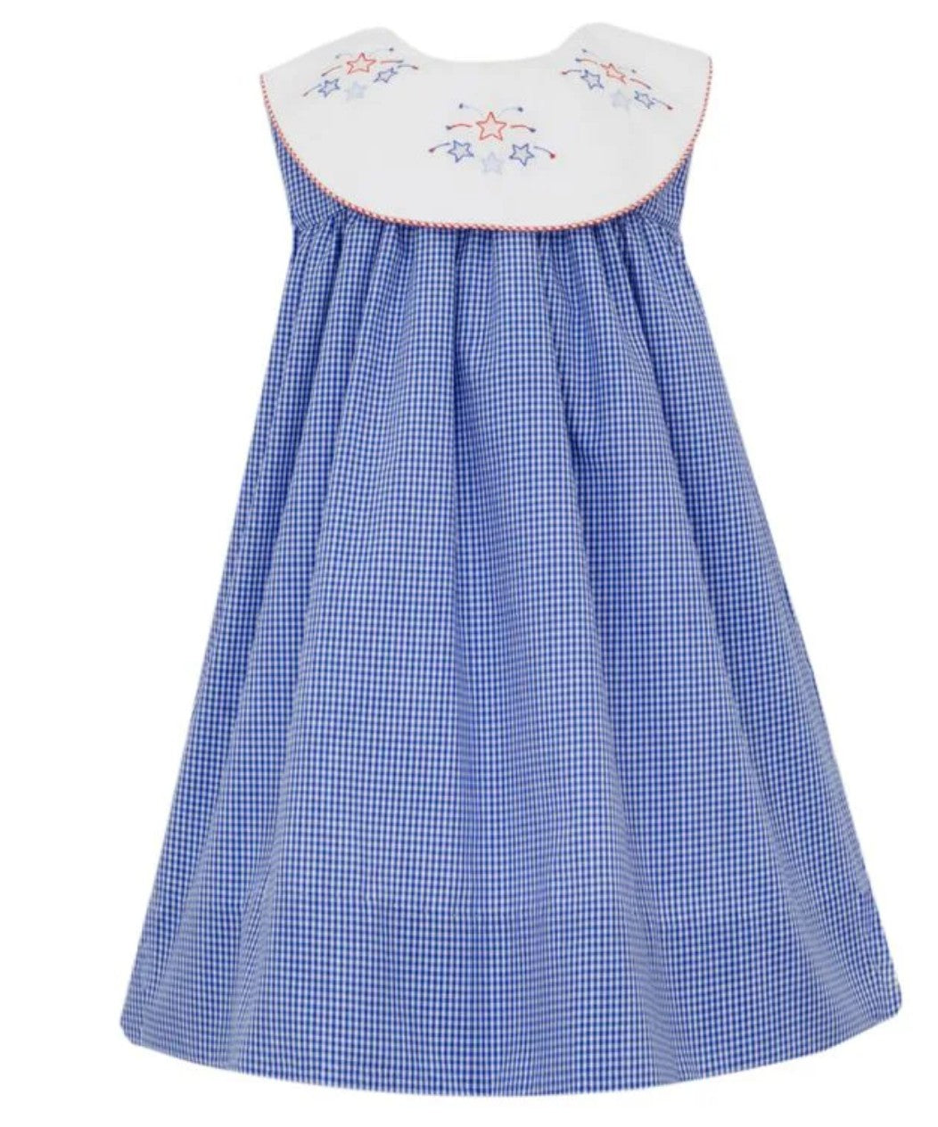 Stars Embroidered Float With Round Collar