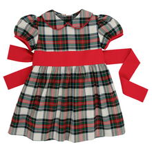 Load image into Gallery viewer, Cindy Lou Sash Dress - Aiken Place Plaid With Richmond Red
