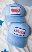 Load image into Gallery viewer, Light Blue America Trucker Cap
