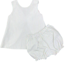 Load image into Gallery viewer, Lottie Spring Seersucker Stripe Bloomer Set
