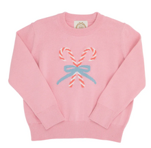 Load image into Gallery viewer, Isabelle's Intarsia Sweater - Hamptons Hot Pink With Candy Canes
