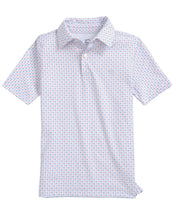 Load image into Gallery viewer, Classic White Short Sleeve Driver Fantastic Catch Performance Polo
