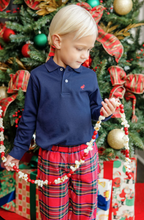 Load image into Gallery viewer, Prim &amp; Proper Long Sleeve Polo - Nantucket Navy With Richmond Red
