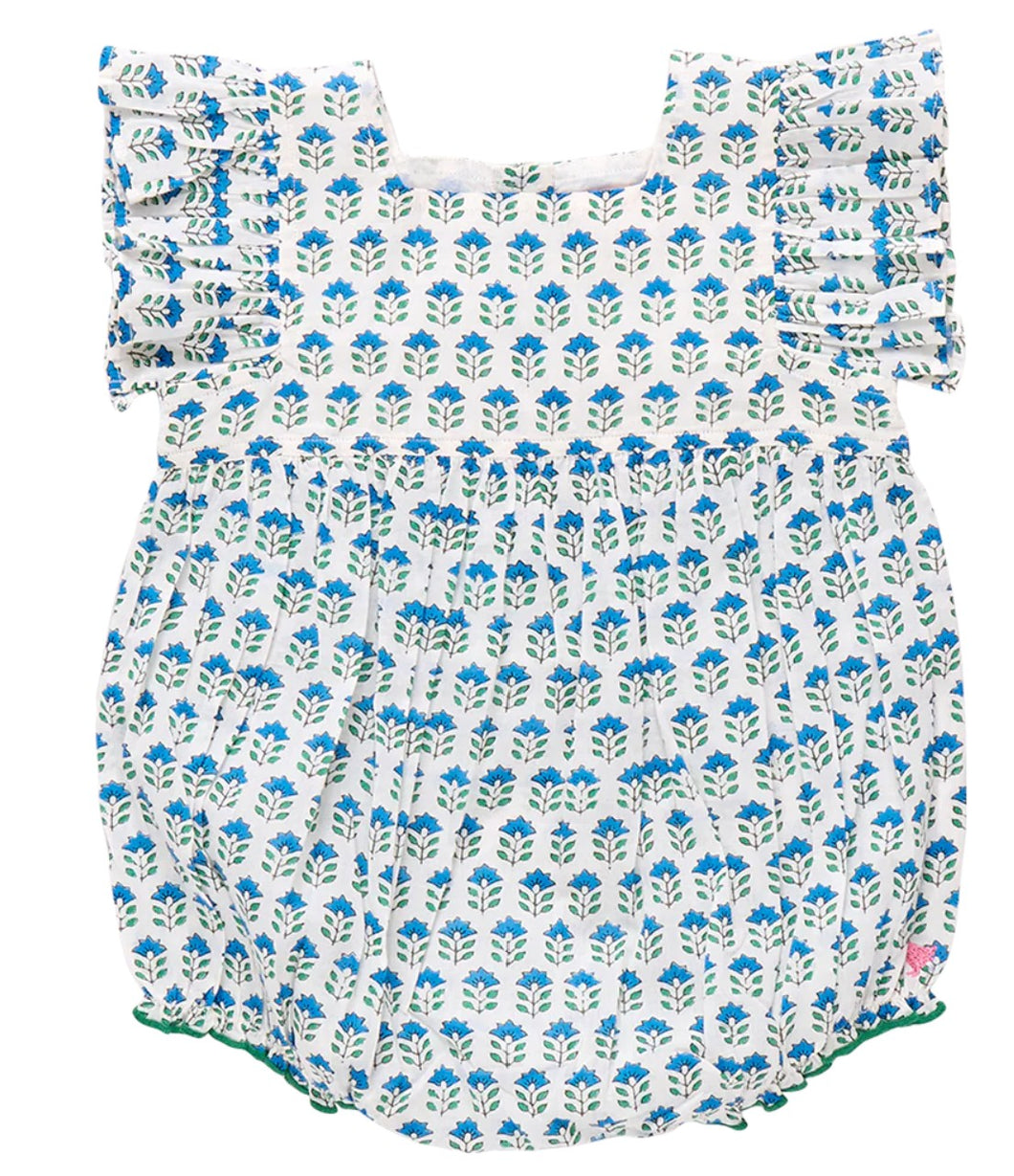 Baby Girls Elsie Bubble - Blue Prairie Flower