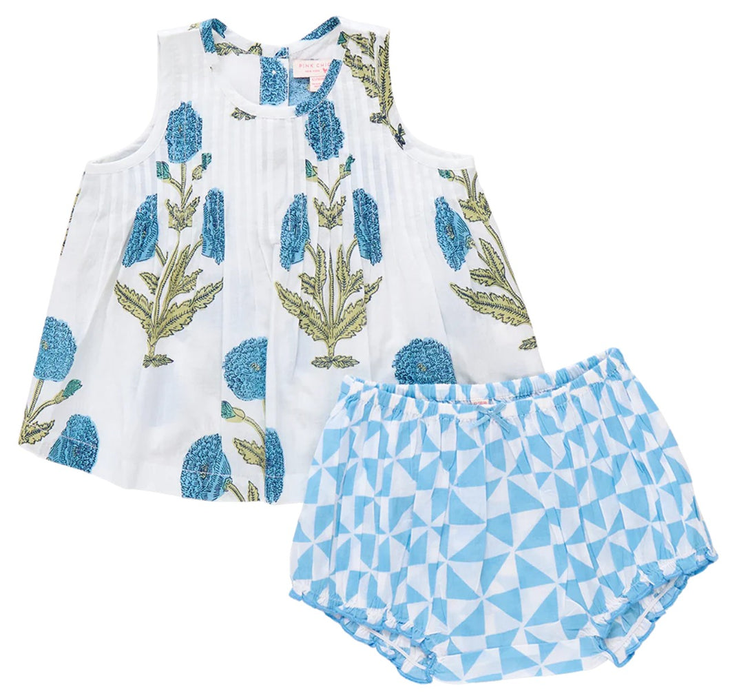 Jaipur 2 PC Set - Blue Oversized Dandelion