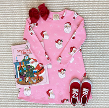 Load image into Gallery viewer, Long Sleeve Polly Play Dress - Dear Santa Hamptons Hot Pink
