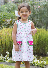 Load image into Gallery viewer, Printed Seersucker Dress With Watermelons
