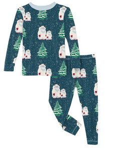 Peacock Yeti Long Sleeve Pajama Set