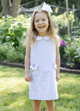 Load image into Gallery viewer, Check Seersucker Dress With Pockets And Flowers
